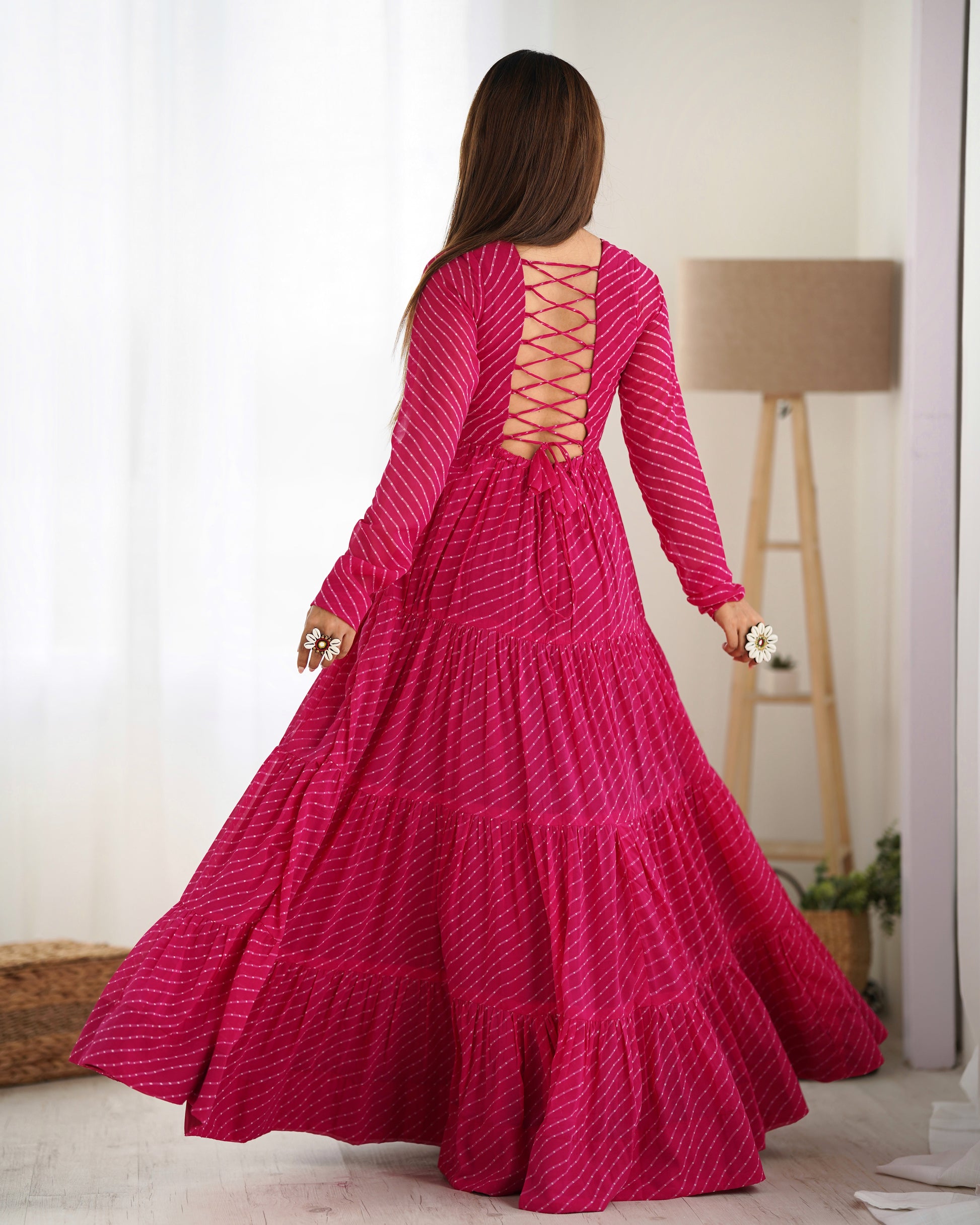 Arresting Navratri Wear Fully Stitched Designer Gown - INDIAN ELEGANCE