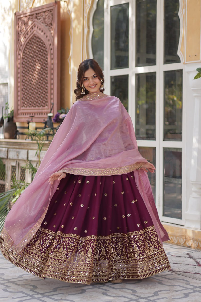 Graceful Star Georgette Gown Set with Gold Crush Dupatta