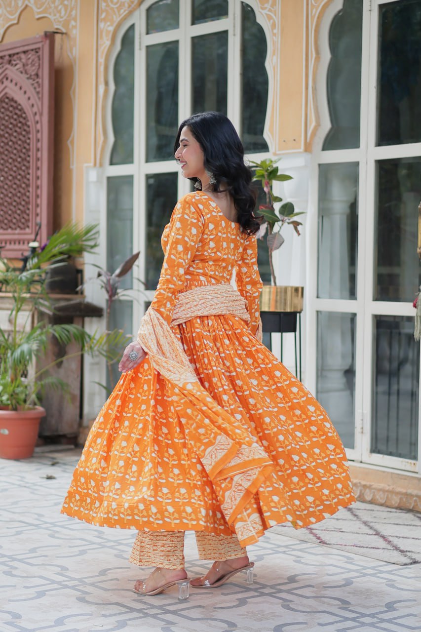 Graceful Pure Cotton 3-Piece Suit Set