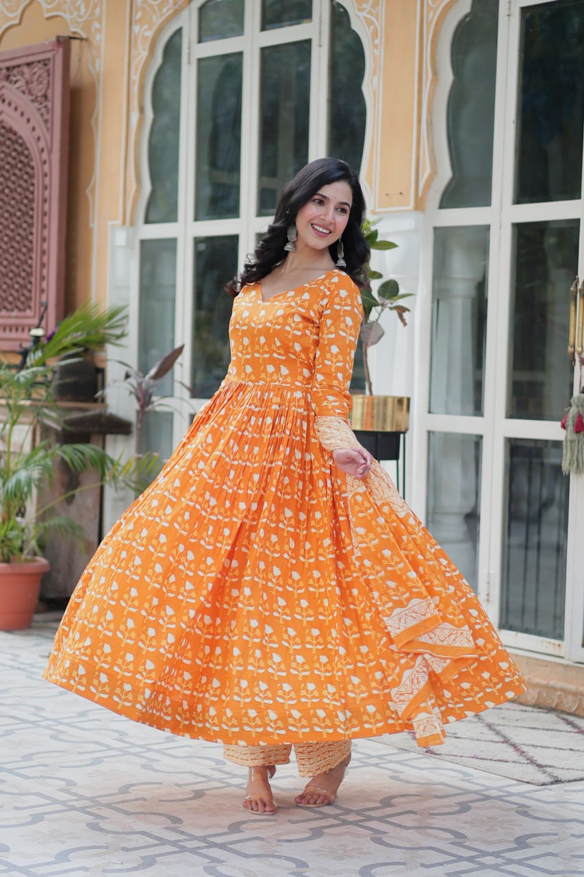Graceful Pure Cotton 3-Piece Suit Set