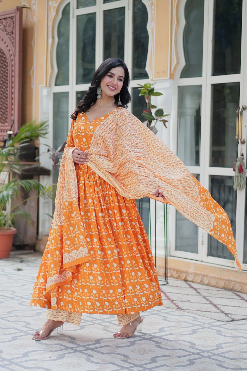 Graceful Pure Cotton 3-Piece Suit Set