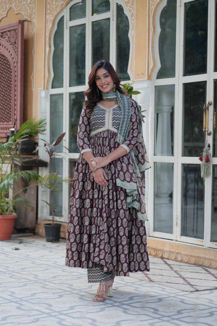Arresting Pure Cotton 3-Piece Suit Set