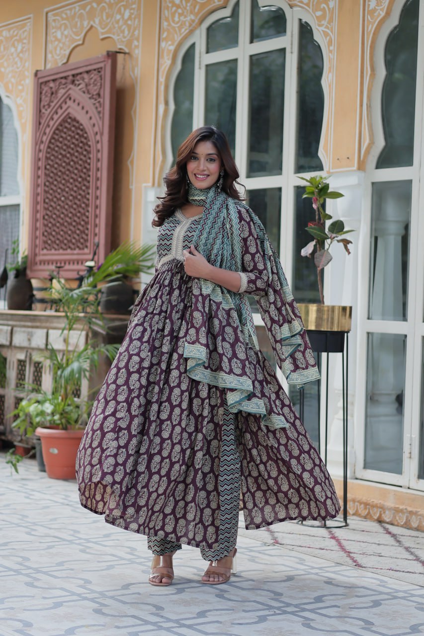 Arresting Pure Cotton 3-Piece Suit Set