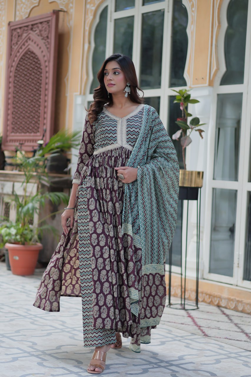 Arresting Pure Cotton 3-Piece Suit Set