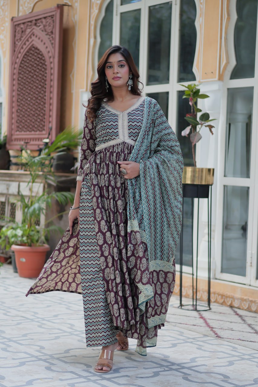 Arresting Pure Cotton 3-Piece Suit Set