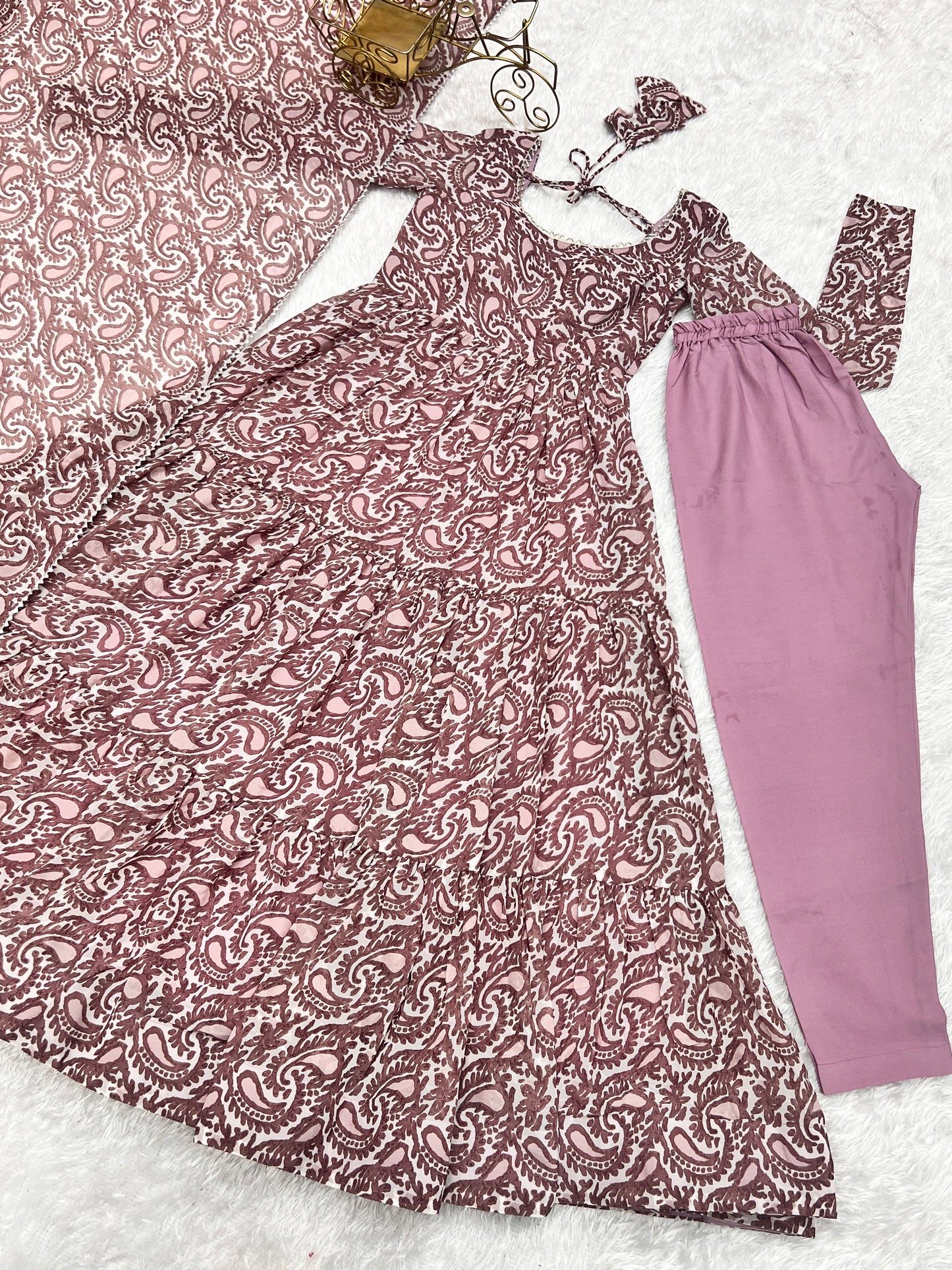 Amazing Digital Printed Faux Georgette Anarkali Pant Suit - INDIAN ELEGANCE