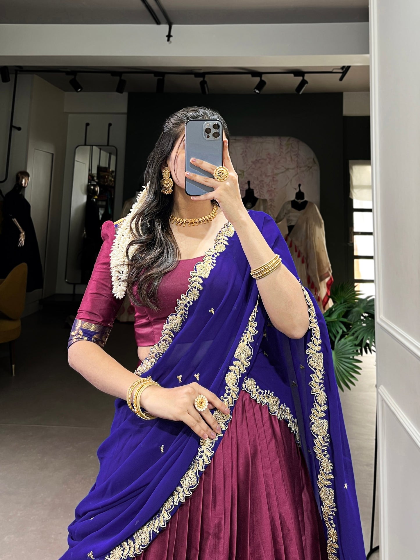 Adorable Narayan Pattu Zari Weaving Worked Lehenga Choli