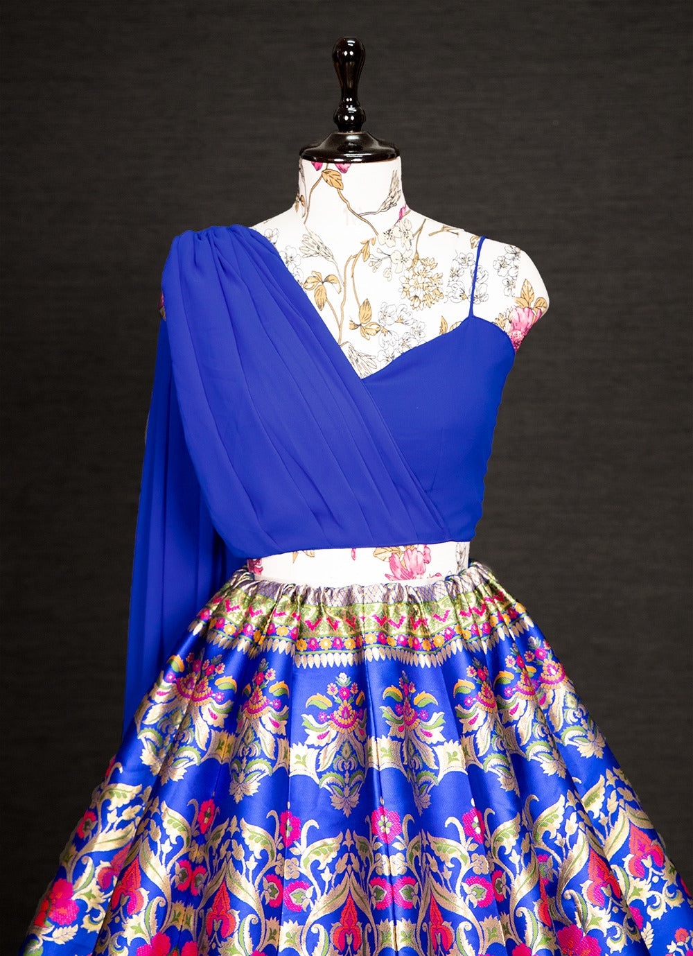Resplendent Banarasi Silk Zari Weaving Worked Lehenga With Blouse - INDIAN ELEGANCE