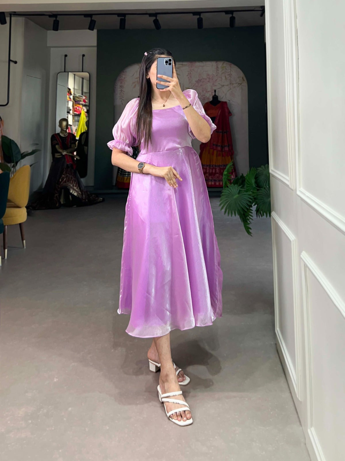 Lovely Burberry Silk Designer Stitched Kurti - INDIAN ELEGANCE