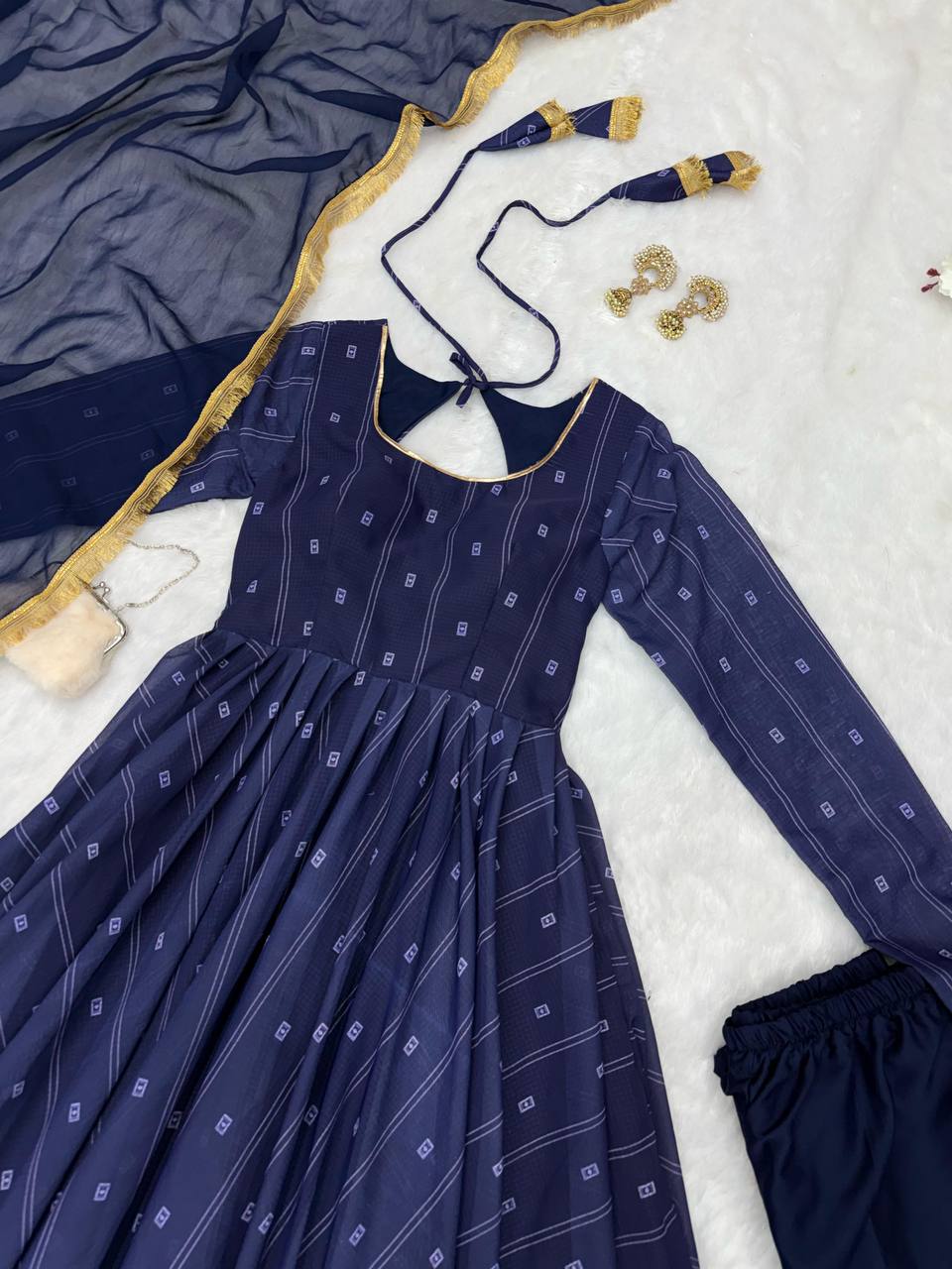 Divine Softy Chex Digital Printed Top Palazzo Suit - INDIAN ELEGANCE