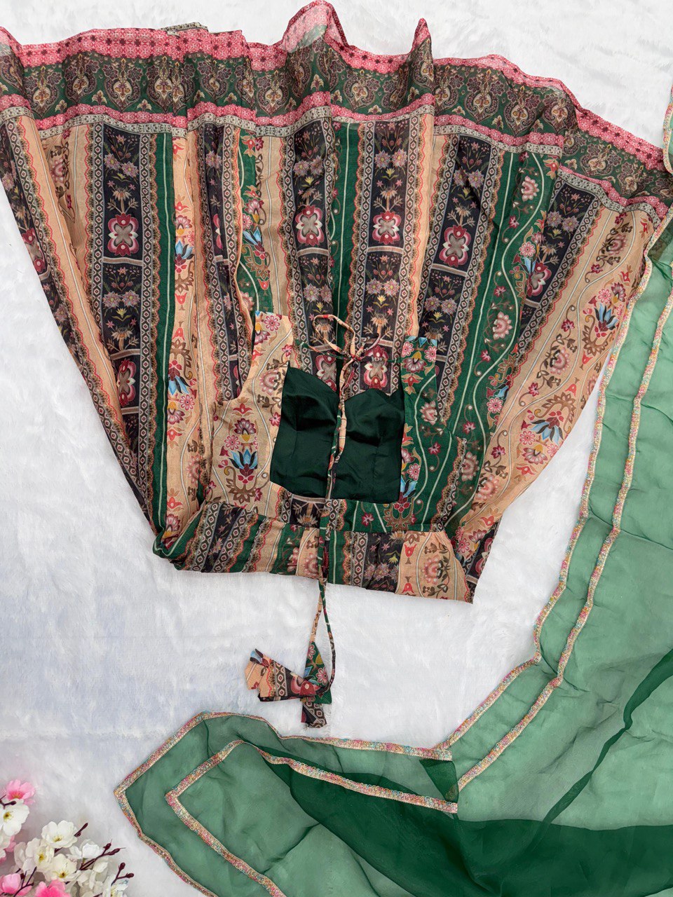 Exquisite Digital Printed Gown – A Statement of Grace & Elegance - INDIAN ELEGANCE