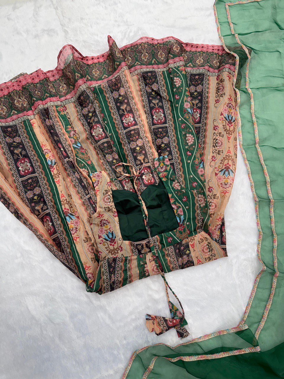 Exquisite Digital Printed Gown – A Statement of Grace & Elegance - INDIAN ELEGANCE