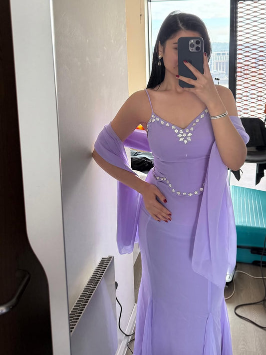 90's Style Fully Stitched Lavender Fish Cut Lehenga Choli For Women - Party Wear Lehenga Choli