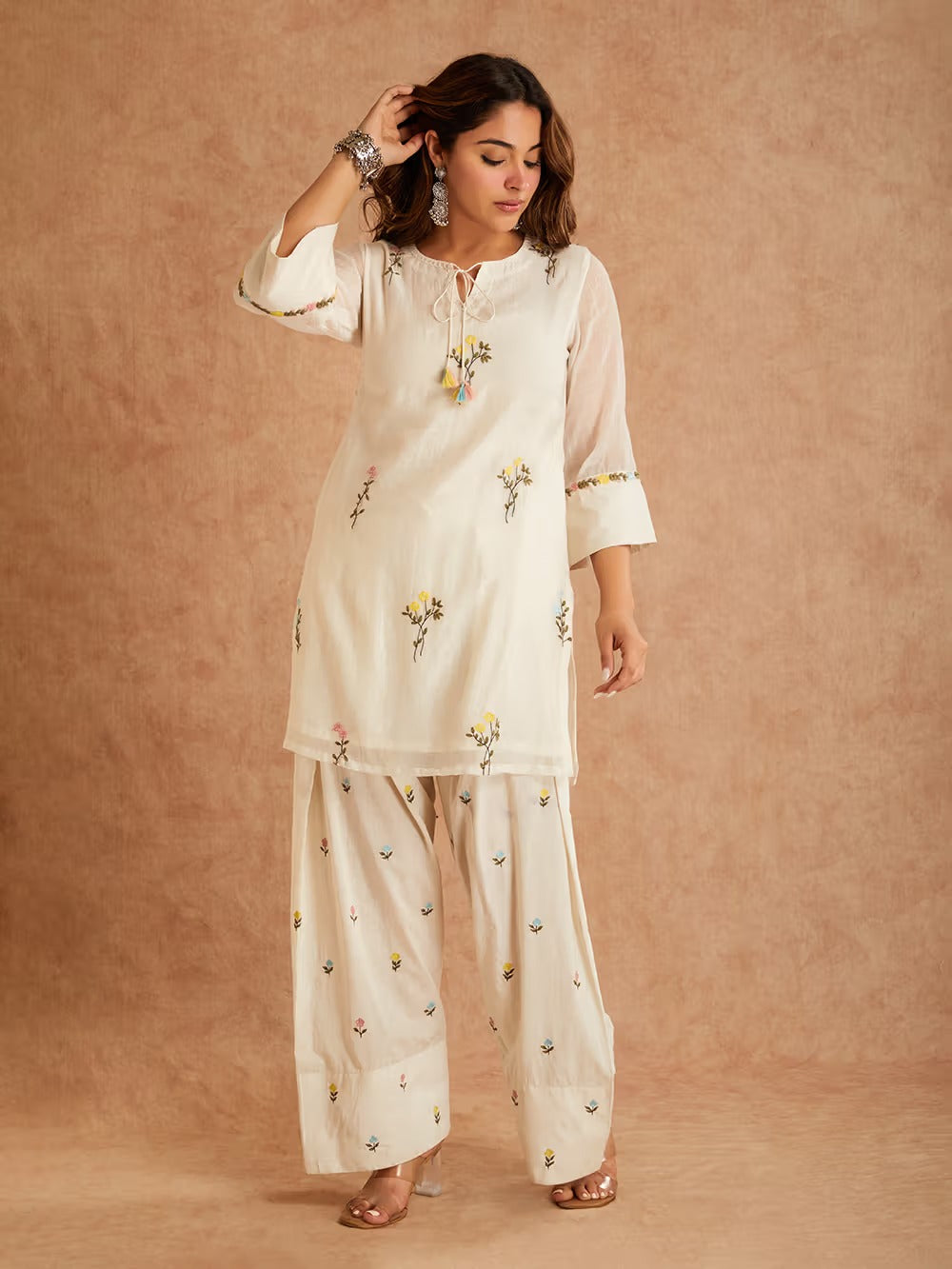 Daily & Festive Wear Women’s Straight Kurta Set with Farshi Salwar for woman
