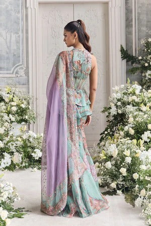 Modern Party & Wedding Wear Fox Georgette Printed sharara Suit for woman