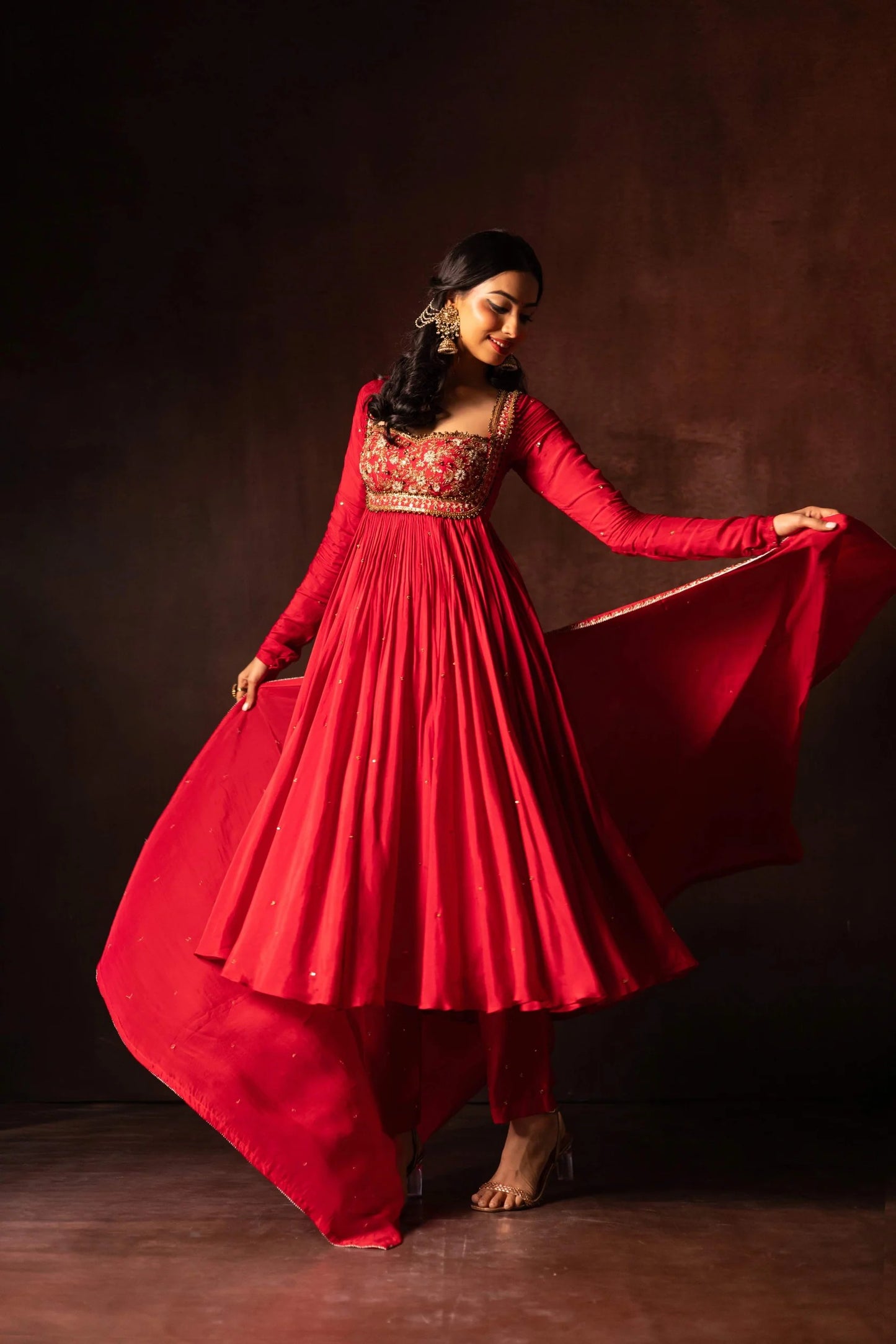 Premium Red Wedding & Party Wear Anarkali for Women