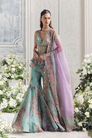 Modern Party & Wedding Wear Fox Georgette Printed sharara Suit for woman