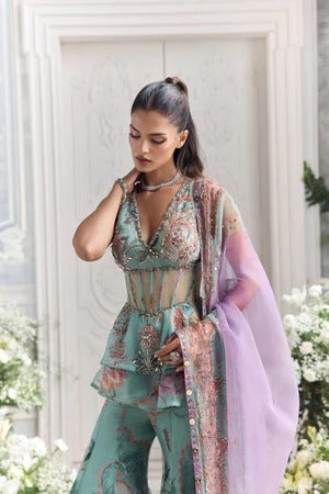 Modern Party & Wedding Wear Fox Georgette Printed sharara Suit for woman